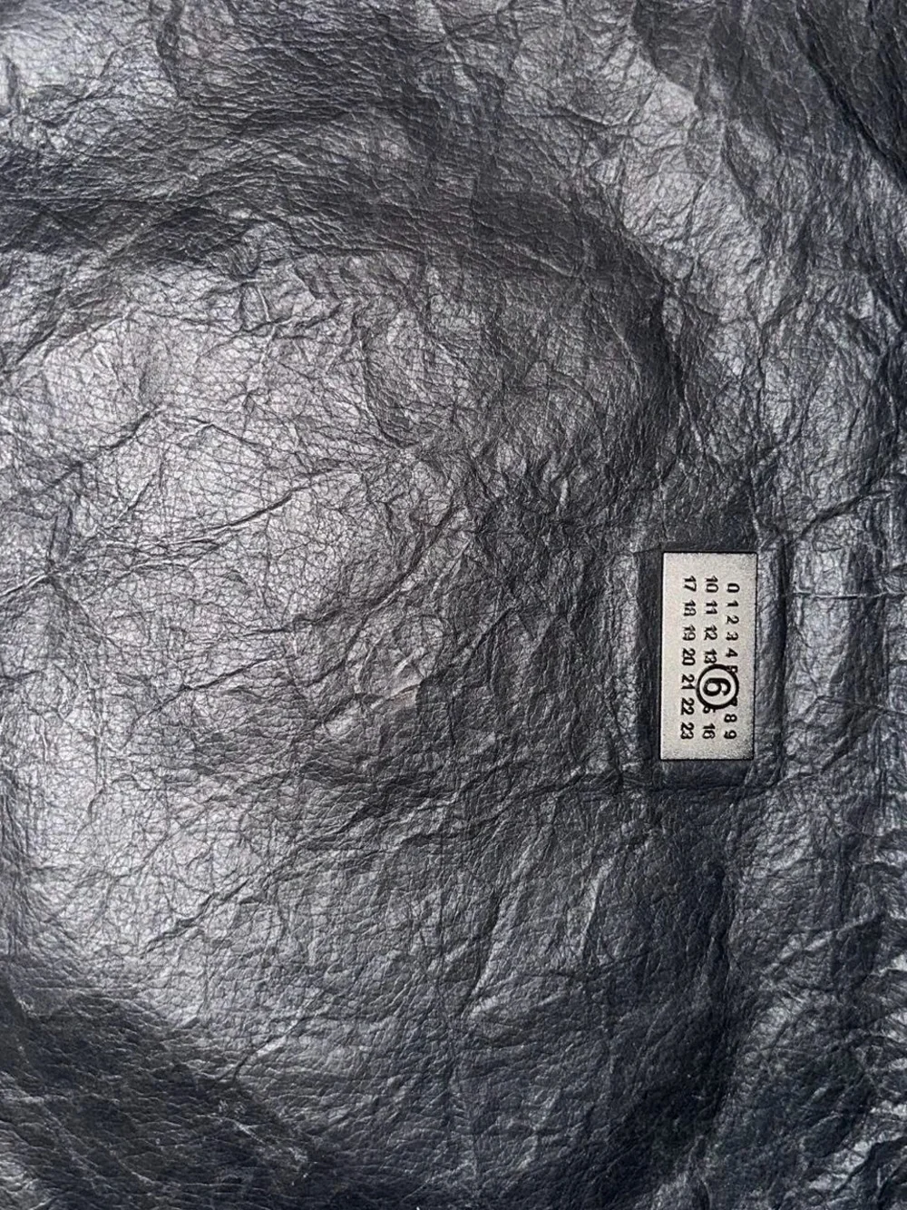 Maison Margiela Laptop Black Leather Bag  with Numbered Size Tag